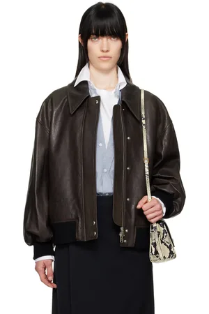 Khaite Brown Shelman Leather Jacket