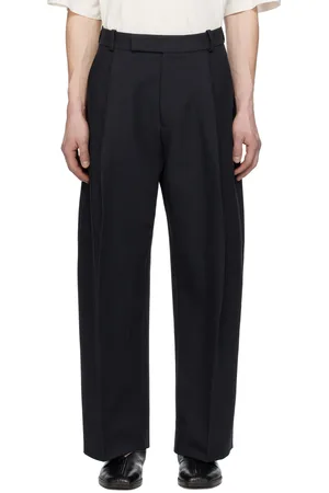 STUDIO NICHOLSON Navy Pull Trousers
