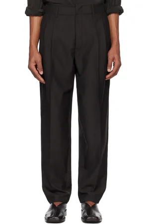 LEMAIRE Brown Pleated Trousers