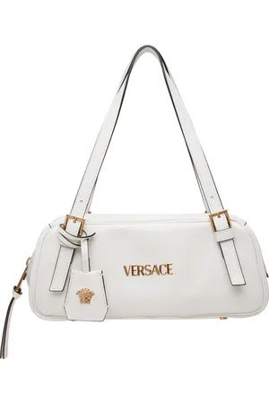 VERSACE White Tag Bowling Shoulder Bag