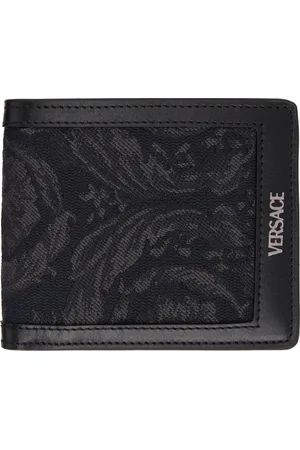 VERSACE Black Barocco Jacquard Bifold Wallet