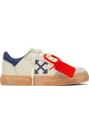 OFF-WHITE & Blue Vulcanized Vintage Sneakers