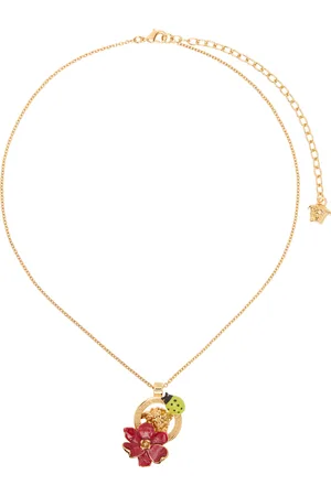 VERSACE Gold Strawberry Garden Pendant Necklace