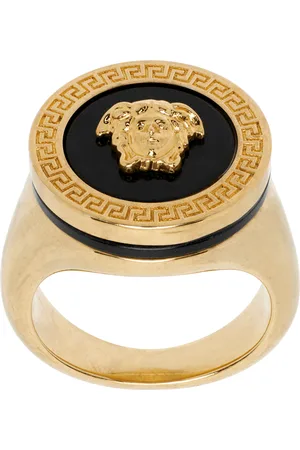 VERSACE Gold Enamel Medusa Ring