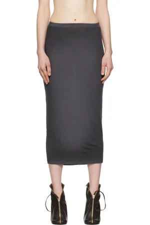 Acne Studios Black Spray-Dyed Midi Skirt