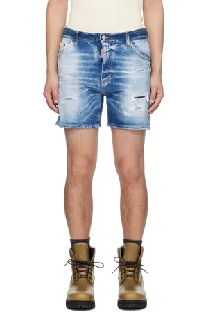 Dsquared2 Blue Light Scarface Wash Bro Denim Shorts