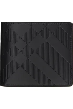 Burberry Embossed Check Bifold Wallet