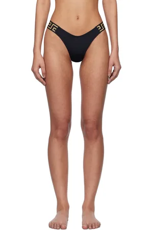 VERSACE Black Greca Border Bikini Bottom