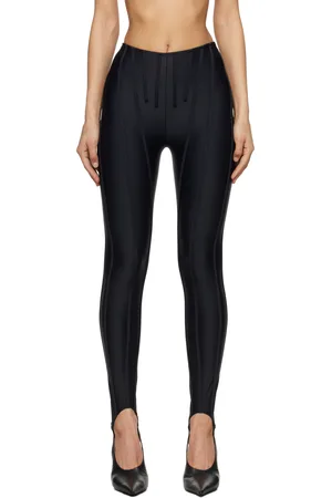 MUGLER Black Corseted Leggings