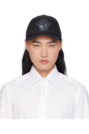 VERSACE Black Embroidered Medusa Baseball Cap