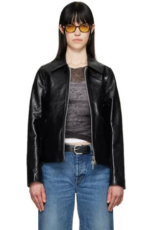 OUR LEGACY Black Mini Leather Jacket