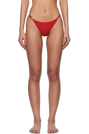 VERSACE Red Safety Pin Bikini Bottom