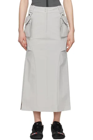Hyein Seo Gray Cargo Midi Skirt & Top Set
