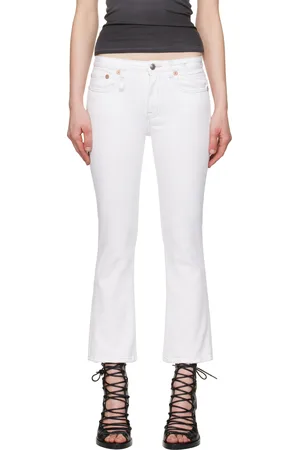 R13 White Kick Fit Jeans