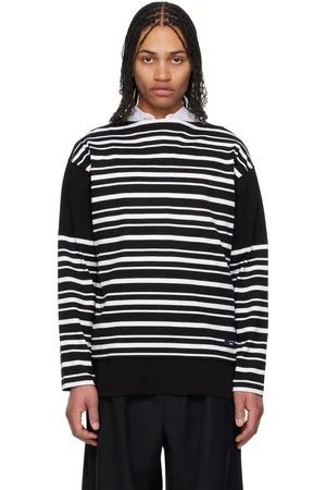Comme des Garçons Black & White Horizontal Stripes Long Sleeve T-shirt