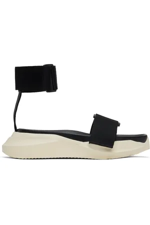 Rick Owens Black Hollywood Strap Spartan Geth Slide Sandals