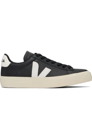 Veja Black & White Campo Leather Sneakers