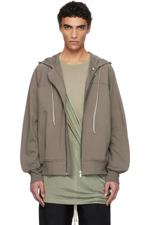 Rick Owens Gray Hollywood Windbreaker Hoodie