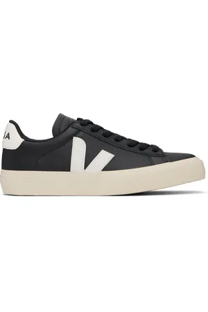 Veja Black & White Campo Leather Sneakers