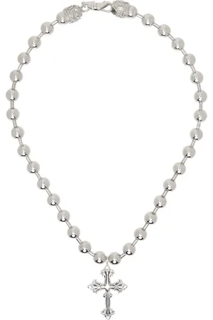 EMANUELE BICOCCHI Large Beaded Chain Cross Necklace