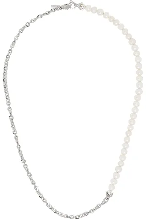 EMANUELE BICOCCHI Small Half Chain & Half Pearl Necklace