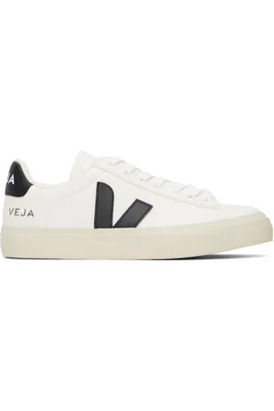 Veja White & Black Campo Leather Sneakers