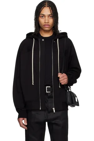 Rick Owens Black Hollywood Windbreaker Hoodie