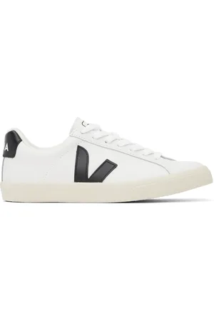 Veja White & Black Esplar Leather Sneakers
