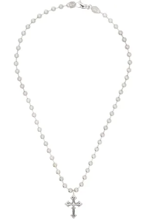 EMANUELE BICOCCHI Beaded Chain Cross Necklace