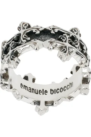 EMANUELE BICOCCHI Avelli Cross Double Band Ring