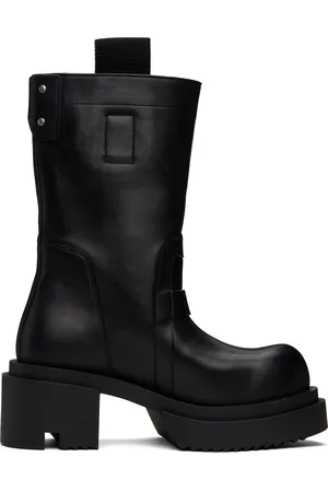 Rick Owens Black Hollywood Low Pull On Bogun Boots