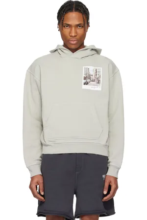 Helmut Lang Gray Brooklyn Postcard Hoodie