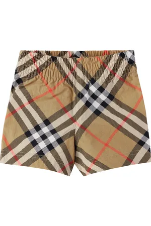 Burberry Baby Beige Check Swim Shorts