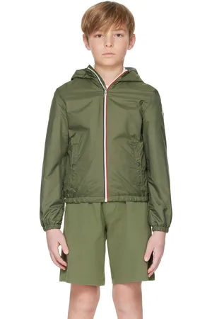 Moncler Big Kids Khaki New Urville Hooded Rain Jacket
