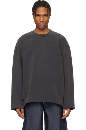 Helmut Lang Black Garment-Dyed Upstate Sweatshirt