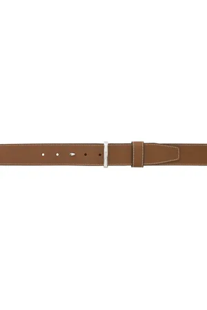 Max Mara Brown Leather Twin-Fastening Belt