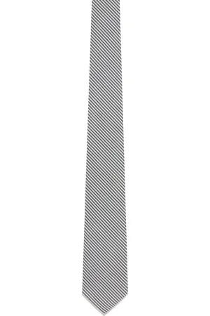 ENGINEERED GARMENTS White & Gray Seersucker Tie