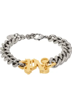 Palm Angels Silver Monogram Chain Bracelet