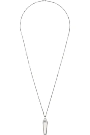 Rick Owens Silver Hollywood Sarcophagus Charm Necklace
