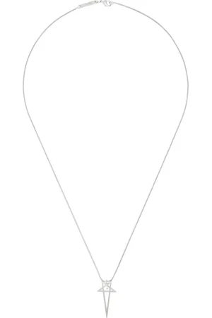 Rick Owens Silver Hollywood Pentagram Charm Necklace