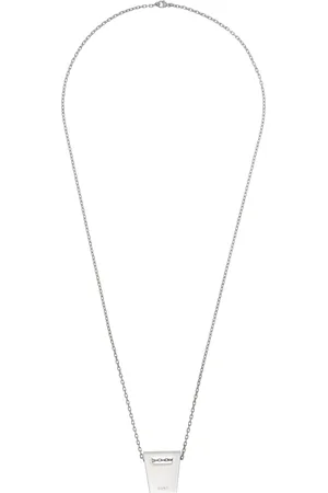 Rick Owens Silver Hollywood Dogtag Necklace