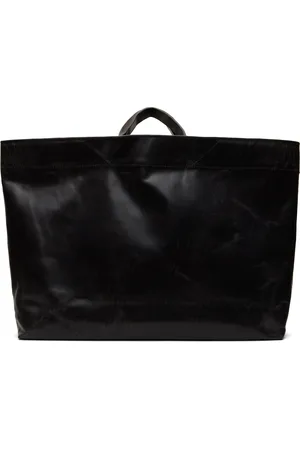 OUR LEGACY Black Oblong Leather Tote