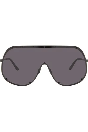 Rick Owens Black Hollywood Shield Sunglasses