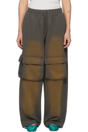 OPEN YY Gray Washed Pocket Baggy Sweatpants