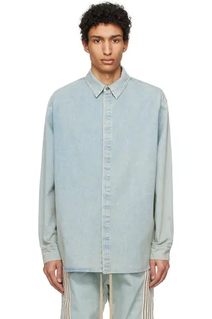 FEAR OF GOD Blue Faded Denim Shirt