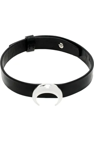 Marine Serre Black Regenerated Tin Moon Choker