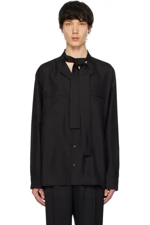 VALENTINO Black Scarf Shirt
