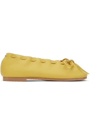Misha & Puff Kids Yellow Ballet Moccasin Flats
