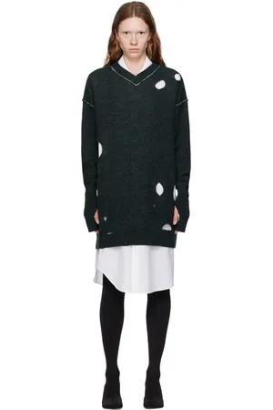 Maison Margiela Green Cutout Minidress