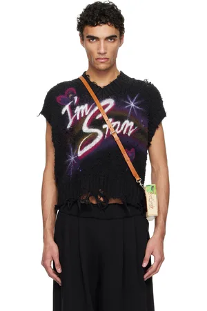 DOUBLET Airbrush Recycled Cotton Knit Vest